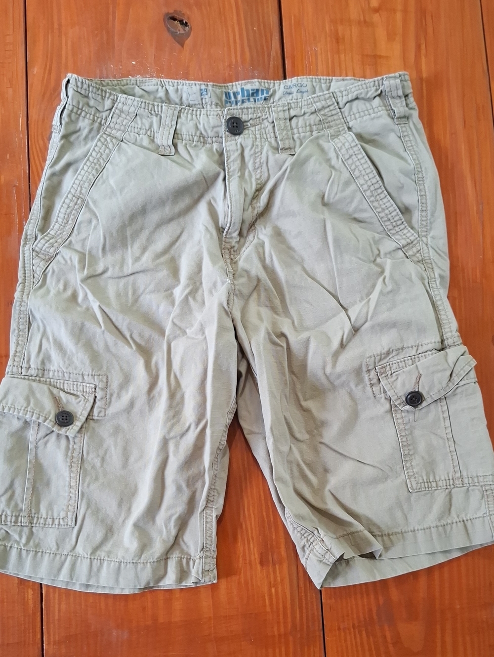 urban pipeline Men's Sage Cargo Shorts - Tan